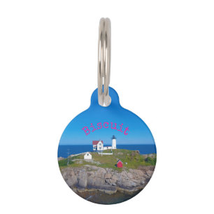 Nuble Light Hot Pink Name Foto Round Pet Tag Haustiermarke