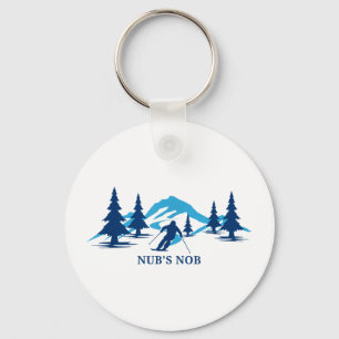 Nub's Nob Michigan Skigebiet Skifahren Skifahrer Schlüsselanhänger