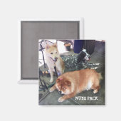 NUBZ NATION Magnet. Quadrat Magnet (Vorderseite/Rückseite)