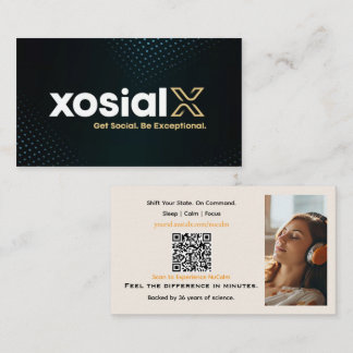 NuCalm Product Business Card – xosialX   Visitenkarte