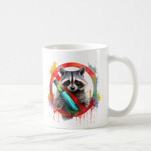 nüchtern, Raccoon, alkoholfrei, alkoholfrei Kaffeetasse