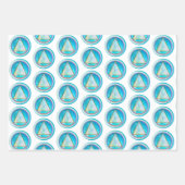 Nüchterne Erholung Kreislaufdreieck Kristallfest Geschenkpapier Set (Vorderseite)