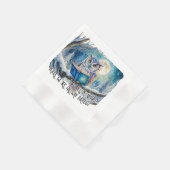 Nüchterne Eule liest große Buch-Erholungsgelübde Serviette (Ecke)