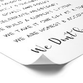 Nüchterne Unterstützung, Erholung der Abhängigkeit Poster (Ecke)