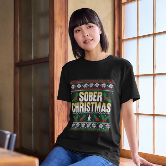 Nüchterne Weihnachtsfrauen T-Shirt
