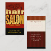 Nüchterner Salon-Haar-Stylist-Make-upkünstler Terminkarte (Vorne/Hinten)