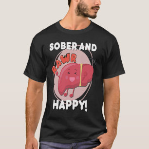 Nüchterner und glücklicher Leber Chibi Freudiges G T-Shirt