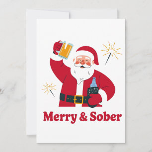 Nüchterner Weihnachtsmann Nüchternheit Weihnachten Einladung