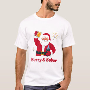 Nüchterner Weihnachtsmann Nüchternheit Weihnachten T-Shirt
