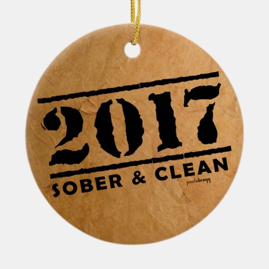 Nüchternes u. sauberes 2017 keramik ornament (Vorne)