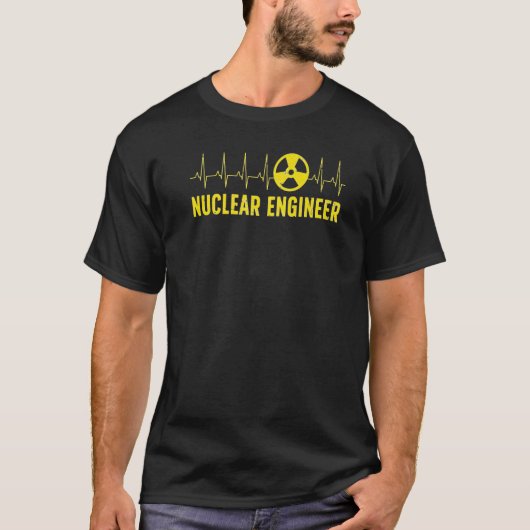 Nuclear Engineer Heartbeat Nuclear Engineering T-Shirt (Vorderseite)