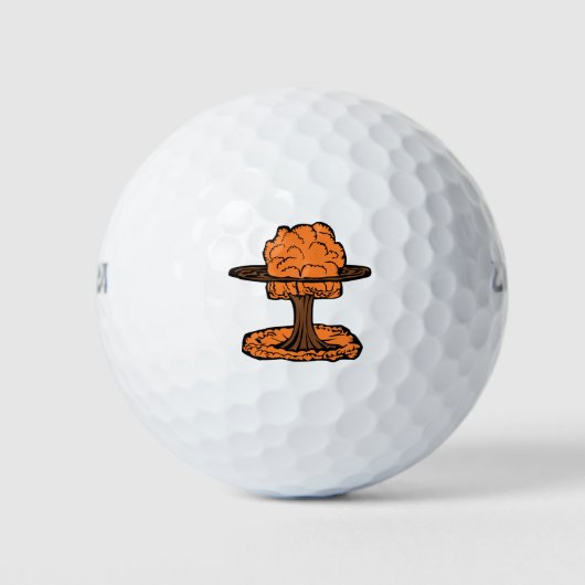 Nuclear Explosion Mushroom Cloud Golfball (Vorderseite)