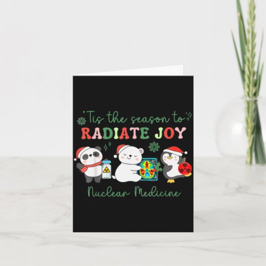 Nuclear Medicine Tech Christmas Holiday Radiology Karte (Vorderseite)