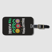 Nuclear power yes please smiling flowers gepäckanhänger (Vorderseite (Horizontal))