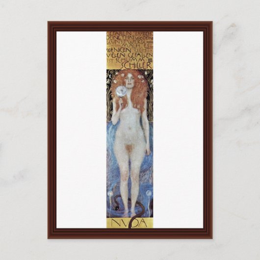 Nuda Veritas von Klimt Gustav Postkarte (Vorderseite)