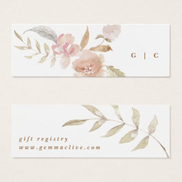 Nude Romantic Watercolor Floral Geschenkkartei