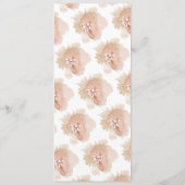 Nude Romantic Watercolor Florals Hochzeit Programm (Rückseite)