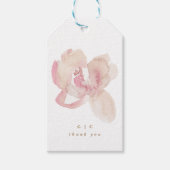 Nude Romantic Watercolor Florals Wedding Geschenkanhänger (Vorderseite)