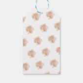 Nude Romantic Watercolor Florals Wedding Geschenkanhänger (Rückseite)