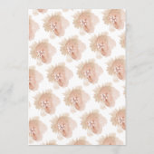 Nude Romantic Watercolor Florals Wedding Menükarte (Rückseite)