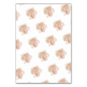 Nude Romantic Watercolor Florals Wedding Tischnummer (Rückseite)