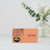 Nudel-Geschäft Visitenkarte (Stehend Vorderseite)