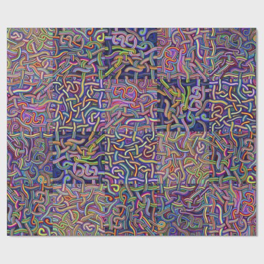 Nudel-Labyrinth-Entwurf Geschenkpapier (Flach)