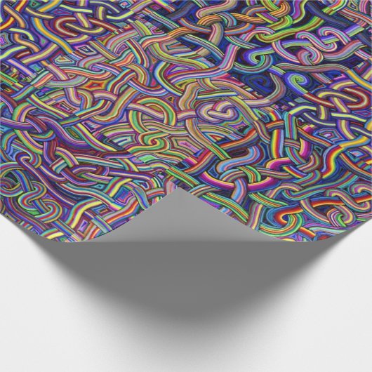 Nudel-Labyrinth-Entwurf Geschenkpapier (Ecke)