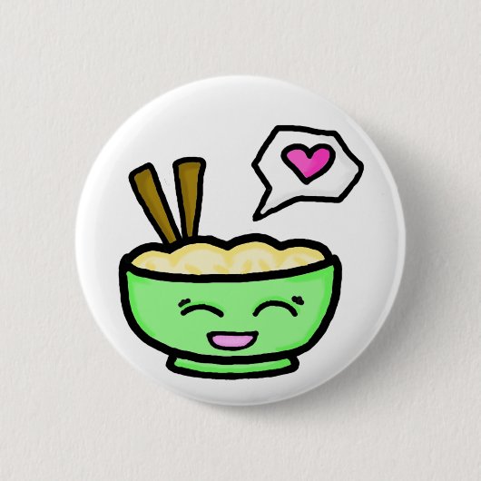 Nudel-Liebe-Knopf Button (Vorderseite)