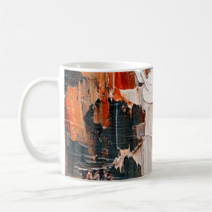 Nudelfarben und Reliefs aus Nudelöl. Primärprotoko Kaffeetasse
