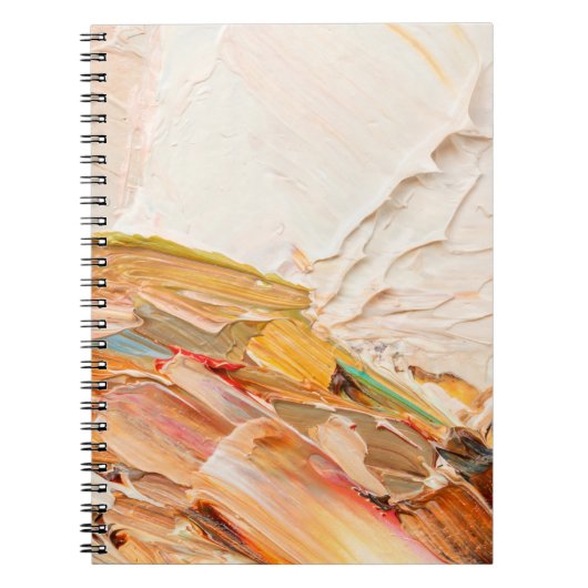 Nudelfarben und Reliefs aus Nudelöl. Primärprotoko Notizblock (Vorderseite)