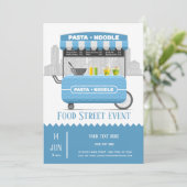 Nudelgerichte auf der Straße Einladung (Stehend Vorderseite)