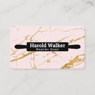 Nudelholz für die Küche Rosa Marmor Hintergrund Visitenkarte
