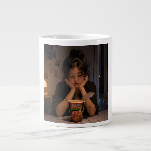 Nudelmädchen Jumbo-Tasse (Vorderseite)