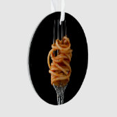 Nudeln auf einer Gabel, Food Spaghetti Ornament (Vorderseite)