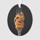 Nudeln auf einer Gabel, Food Spaghetti Ornament (Vorderseite)