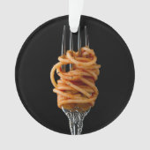 Nudeln auf einer Gabel, Food Spaghetti Ornament (Vorderseite)