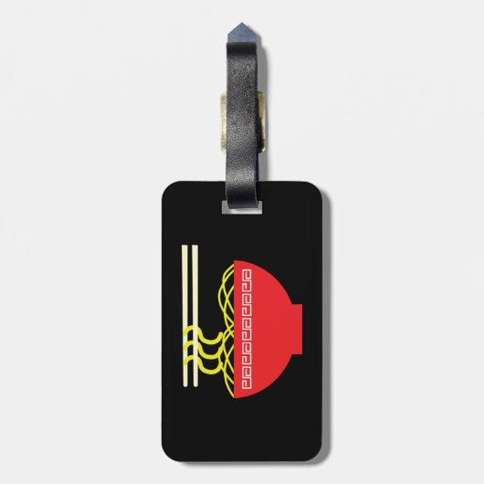 Nudeln Gepäckanhänger (Rückseite vertikal)