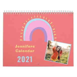 Nudeln Girl Regenbogen Foto personalisiert Kalender
