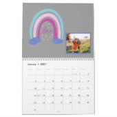 Nudeln Girl Regenbogen Foto personalisiert Kalender (Jan 2027)