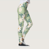 Nudeln im grünen Hintergrund Leggings (Rechts)