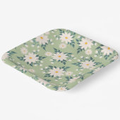 Nudeln im grünen Hintergrund Pappteller (Gewinkelt)