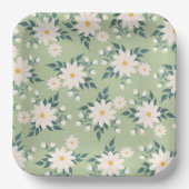 Nudeln im grünen Hintergrund Pappteller (Vorderseite)