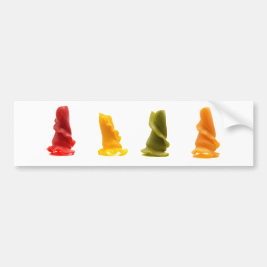 Nudeln in gemischter Form Autoaufkleber (Vorne)