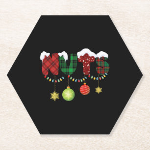 Nudeln, Kastanien, Weihnachtspaare Untersetzer