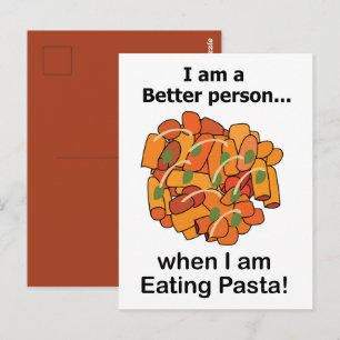 Nudeln machen mich besser Lustiger Nudel-Liebhaber Postkarte