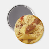 Nudeln, Tomaten und Käse Magnet (Vorderseite/Rückseite)