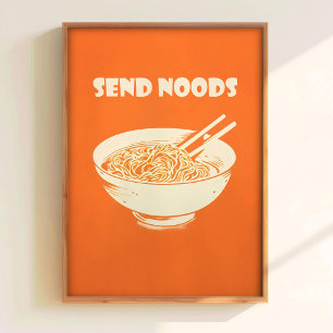 Nudelndruck Senden Noods Poster Süße Küche Wand