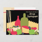 Nudelsauce Italienische Küche Koch Rezepte Postkarte (Vorne/Hinten)