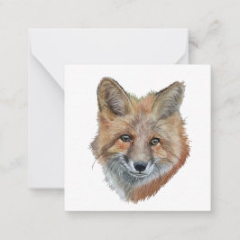 Nudelstiftfuchs Postkartenstil Mitteilungskarte